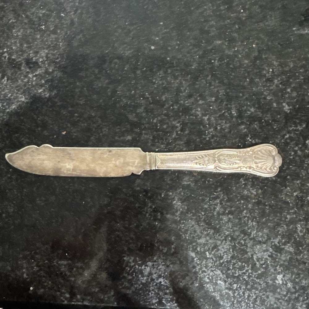 Vintage Gorham Silver plate Kings Pattern Butter  knife Anchor Hallmark 8 Inch